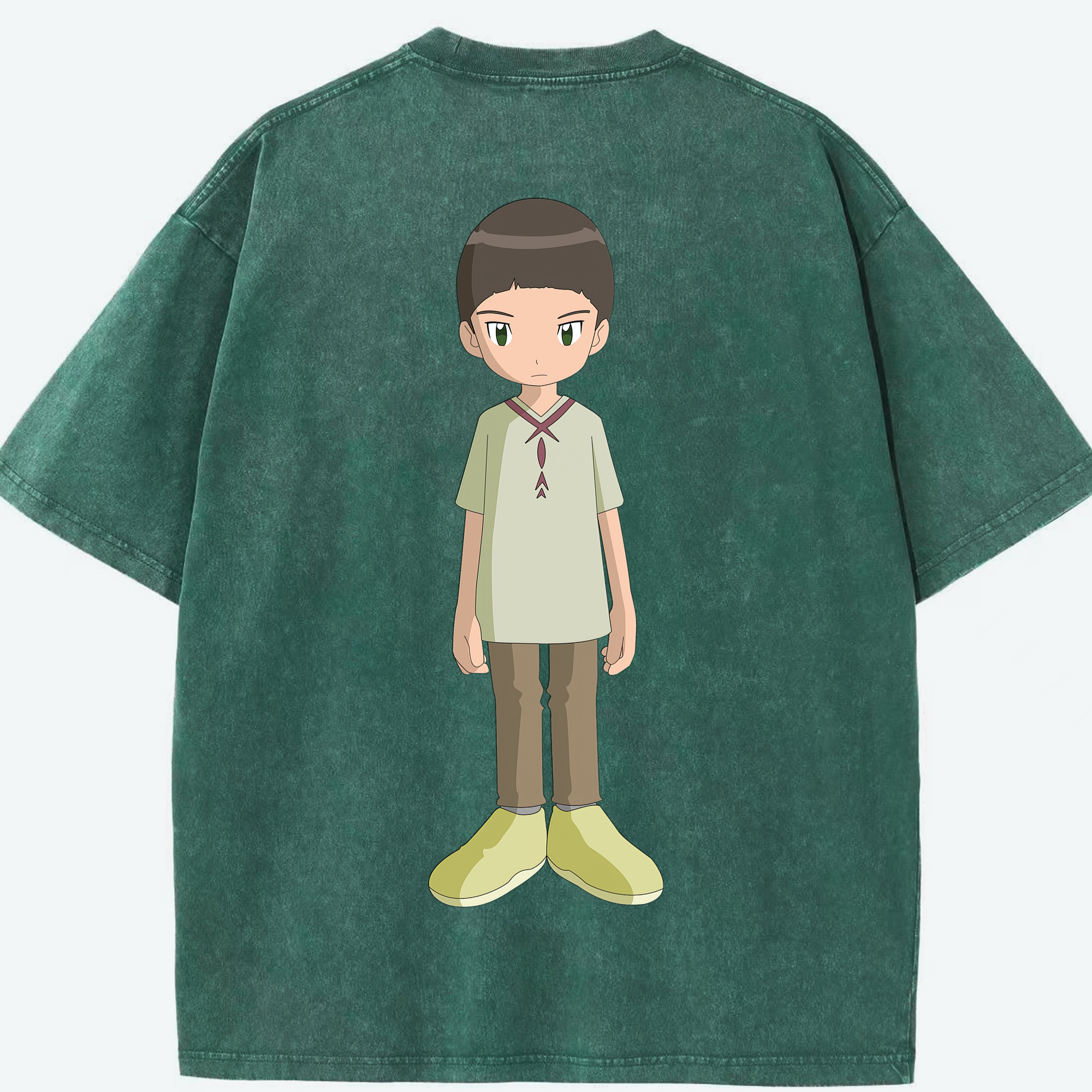 （画像用） Digimon デジタルモンスター/デジモン 綿100% ヴィンテージ風 半袖Tシャツ（背面プリント）